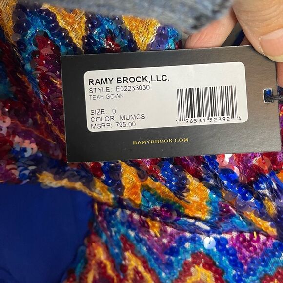 $795 Ramy Brook sequence it out Teah Gown NWT size 0 - Picture 13 of 13